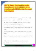 NBPTS EXAM PACKAGE DEAL QUESTIONS AND VERIFIED DETAILED ANSWERS &vert; 100&percnt; GUARANTEED PASS &vert; ALREADY GRADED A&plus;
