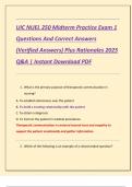 UIC NUEL 250 Midterm Practice Exam 1 Questions And Correct Answers  &lpar;Verified Answers&rpar; Plus Rationales 2025  Q&A &vert; Instant Download PDF