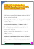 NNCC CCHT Certification Exam  2025&sol;2026 Exam Questions with 100&percnt;  Correct Answers &vert; Latest Update