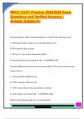NNCC CCHT EXAM PACKAGE DEAL QUESTIONS AND VERIFIED DETAILED ANSWERS &vert; 100&percnt; GUARANTEED PASS &vert; ALREADY GRADED A&plus;