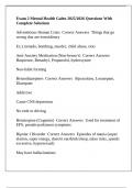 Exam 2 Mental Health Galen 2025&sol;2026 Questions With Complete Solutions