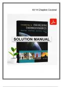 Solution Manual for Fundamentals of Engineering Thermodynamics&comma; 9th Edition &ndash; &lpar;Moran&comma; 2021&rpar; &vert; All 14 Chapters Covered