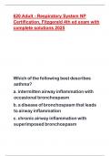 620 Adult - Respiratory System NP Certification&comma; Fitzgerald 4th ed exam with complete solutions 2025&period;pdf