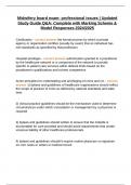 Midwifery board exam- professional issues &vert; Updated Study Guide Q&A&colon; Complete with Marking Scheme & Model Responses 2024&sol;2025