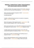 Midwifery &vert; Verified Exam Toolkit&colon; Tested Questions with Authenticated Solutions 2024&sol;2025
