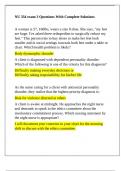 NU 334 exam 3 Questions With Complete Solutions