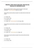 Midwifery &vert; Elite Study Guide Q&A&colon; High-Scoring Solutions for 2024&sol;2025 Exams