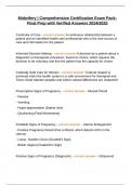 Midwifery &vert; Comprehensive Certification Exam Pack&colon; Final Prep with Verified Answers 2024&sol;2025
