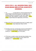 APCO CTO 6 - ALL QUIZZES-FINAL 2025  EXAM BRAND NEW ACTUAL EXAM WITH  ANSWERS&period;