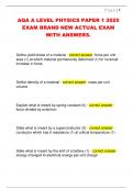AQA A LEVEL PHYSICS PAPER 1 2025  EXAM BRAND NEW ACTUAL EXAM  WITH ANSWERS&period;