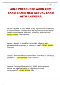 ACLS PRECOURSE WORK 2025  EXAM BRAND NEW ACTUAL EXAM  WITH ANSWERS&period;