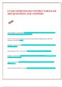 UTAH COSMETOLOGY INSTRUCTOR EXAM  2025 QUESTIONS AND ANSWERS