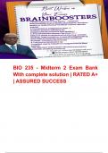 BIO 235 - Midterm 2 Exam Bank With complete solution &vert; RATED A&plus; &vert; ASSURED SUCCESS 
