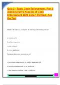Quiz 2 - Basic Code Enforcement&comma; Part 2  Administrative Aspects of Code  Enforcement 2025 Expert Verified &vert; Ace  the Tes