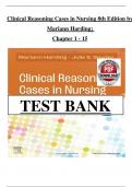 TEST BANK for Clinical Reasoning Cases in Nursing 8th Edition by Test Mariann M&period;