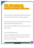 RX205 - Willow Inpatient User  Configuration 2025&sol;2026 Exam  Questions and Answers &vert; 100&percnt; Solved