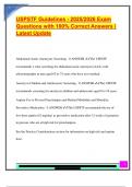 USPSTF Guidelines - 2025&sol;2026 Exam  Questions with 100&percnt; Correct Answers &vert;  Latest Update