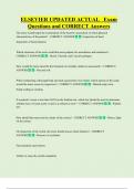 ELSEVIER UPDATED ACTUAL   Exam  Questions and CORRECT Answers