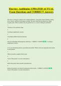 Elsevier&colon; Antibiotics UPDATED ACTUAL    Exam Questions and CORRECT Answers 