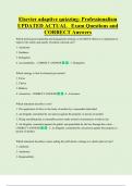 Elsevier adaptive quizzing- Professionalism  UPDATED ACTUAL   Exam Questions and  CORRECT Answers 