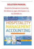 Solution Manual for Hospitality Management Accounting &vert; 9th Edition by Jagels &vert; Chapters 1&ndash;14 Complete &vert; Graded A&plus;