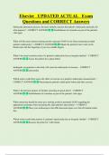 Elsevier   UPDATED ACTUAL   Exam  Questions and CORRECT Answers