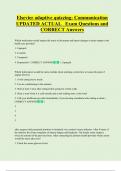 Elsevier adaptive quizzing- Communication  UPDATED ACTUAL   Exam Questions and  CORRECT Answers 