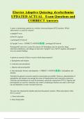 Elsevier Adaptive Quizzing&colon; dysrhythmias  UPDATED ACTUAL   Exam Questions and  CORRECT Answers 