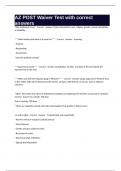 AZ POST Waiver Test with correct answers 