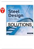 Solutions Manual for Steel Design 7th Edition by Segui &vert; Answers to Problems &vert; All 10 Chapters Covered