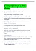 ITEC Level 2 Diploma for Beauty Specialists Exam Questions and Answers