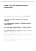Culinary Arts Final Exam with complete solutions 2025&period;