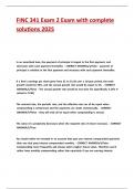 FINC 341 Exam 2 Exam with complete solutions 2025&period;
