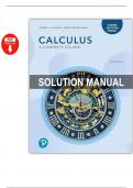 Student Solutions Manual for Calculus&colon; A Complete Course &ndash; 10th Edition by Adams & Essex &ndash; Full Worked Solutions