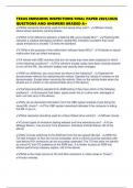 TEXAS EMISSIONS INSPECTIONS FINAL PAPER 2025&sol;2026 QUESTIONS AND ANSWERS GRADED A&plus;