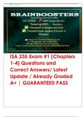 ISA 235 Exam &num;1 &lpar;Chapters 1-4&rpar; Questions and Correct Answers&sol; Latest Update &sol; Already Graded A&plus; &vert; GUARANTEED PASS