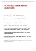2D Autocad Exam with complete solutions 2025&period;