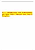 WGU Pathophysiology D236 Pathophysiology 2025&sol;2026 EXAM Questions and Answers Completed&period;