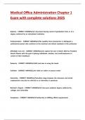 Medical Office Administration Chapter 1 Exam with complete solutions 2025&period;