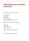GNRS 578 Health Exam with complete solutions 2025&period;
