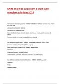 GNRS 556 med surg exam 2 Exam with complete solutions 2025&period;