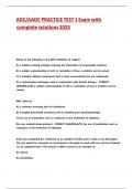 ADC-AADC PRACTICE TEST 1 Exam with complete solutions 2025&period;