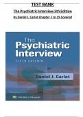Test Bank For The Psychiatric Interview 5th Edition&lpar; Daniel J&period; Carlat &comma; 2025&rpar; All Chapters 1-34&vert; Newest Edition