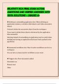 RELATIVITY RCA FINAL EXAM ACTUAL QUESTIONS AND VERIFIED ANSWERS WITH 100&percnt; SOLUTIONS &mdash; GRADED A&plus;