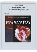 Test Bank for ECGs Made Easy 6th Edition by Barbara J Aehlert Chapters 1-10