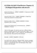 ECPI Bio 116 A&P 2 Final Review Chapters 14 - 24 &lpar;Skipped 18&rpar; questions with answers