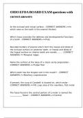 OHIO EFDA BOARD EXAM questions with correct answers