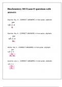 Biochemistry 301 Exam -1 questions with answers