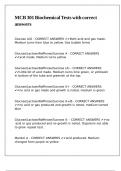 MCB 301 Biochemical Tests with correct answers