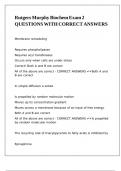 Rutgers Murphy Biochem Exam 2 QUESTIONS WITH CORRECT ANSWERS